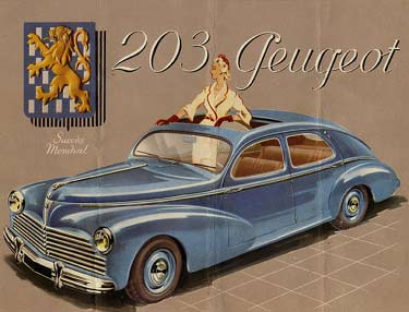 Peugeot 203 publicite