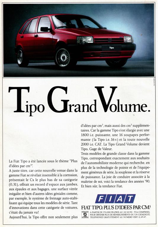 Publicité Fiat Tipo