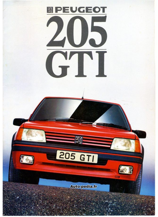 Publicité Peugeot 205 GTI