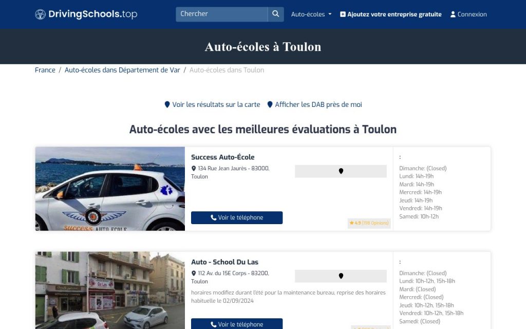 meilleure auto ecole toulon varazur