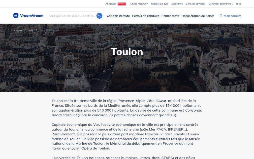 meilleure auto ecole toulon vroum vroum