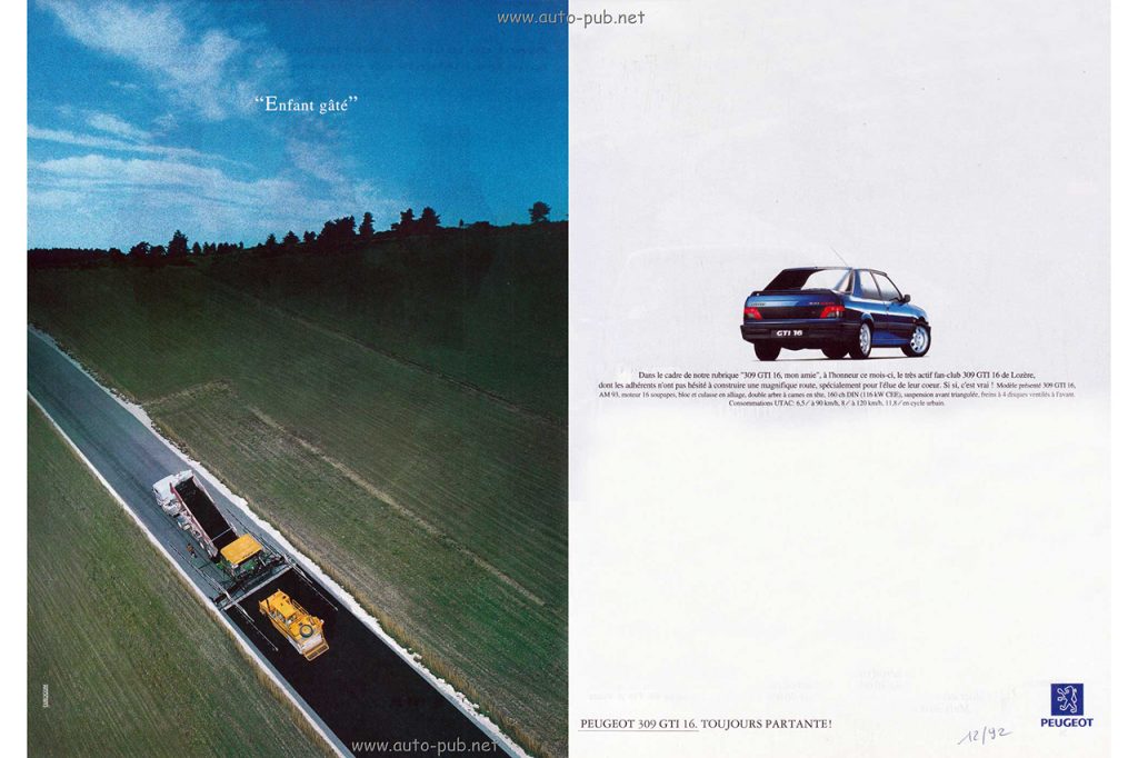publicité 309 GTI