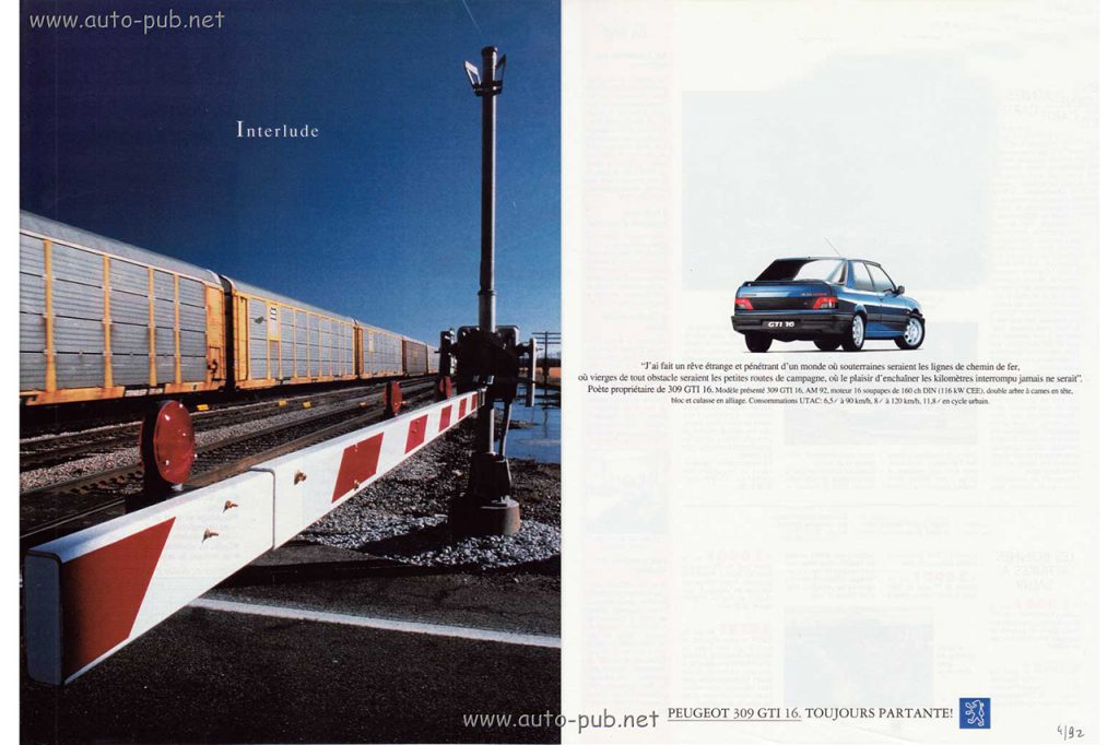 Publicité Peugeot 309 GTI
