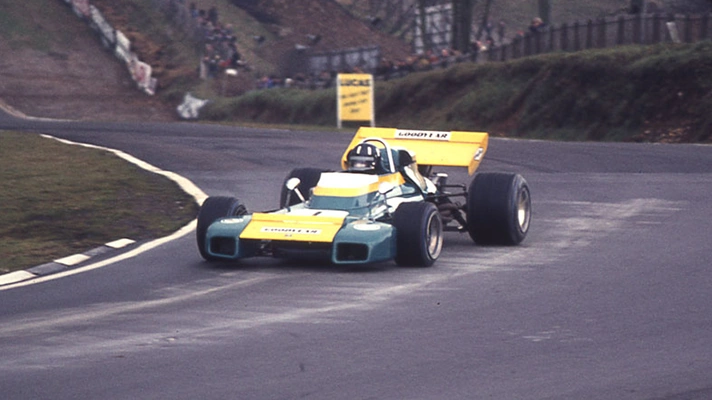 Brabham BT34 de 1971 avec ses radiateurs avant en pince de homard