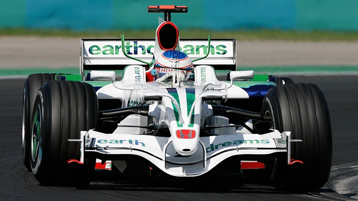 Honda RA108 de 2008 avec son aileron en oreilles d'éléphant